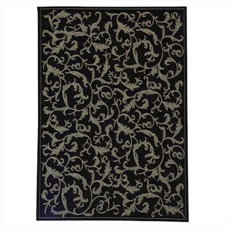 Safavieh 2 Ft. X 3 Ft. - 7 In. Accent- Indoor - Outdoor Courtyard Black And Sand Machine Made Rug CY2653-3908-2